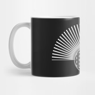 FLOWER OF LIFE bright Solid White Mug